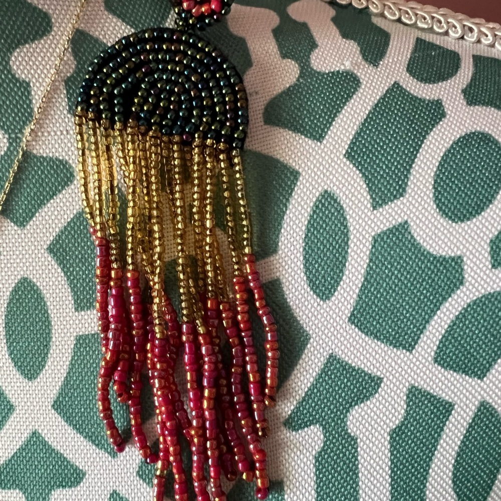Butterfly Necklace with Boho Beaded earrings - Picture 8 of 10